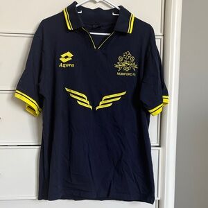 Mumford & Sons Band Dark Blue Polo with Yellow Embroidered